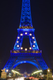 Tour Eiffeil en bleue 15,0 s à f / 10 ISO 100 55 mm